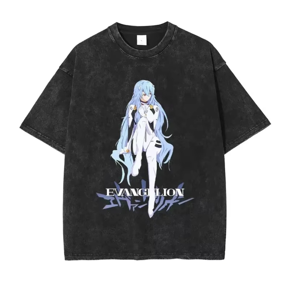 Good Streetwear Brand - เสื้อยืดโอเวอร์ไซส์ผู้ชาย เสื้อผ้า EVA อนิเมะ สตรีทแวร์ แบรนด์วินเทจ