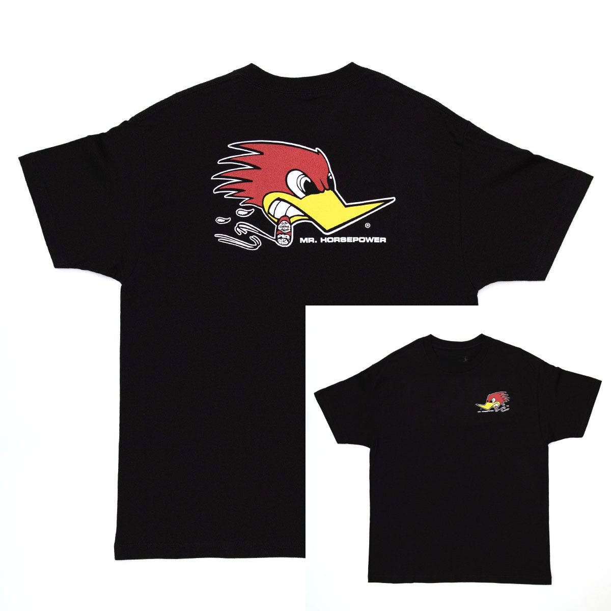 Streetwear Brand Logos - โลโก้นกหัวขวานสีแดง รถแข่งคลาสสิก แบรนด์ดัดแปลงรถ ทีเชิ้ต ผ้าฝ้าย เสื้อยืดลายกราฟิก