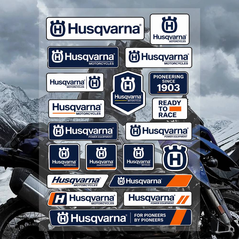 Streetwear Brand Stickers - ชุดสติกเกอร์แบรนด์ A-Husq-svasr-na สตรีทแวร์ สติกเกอร์ไวนิลกันน้ำสำหรับแล็ปท็อป หมวกกันน็อค สเก็ตบอร์ด