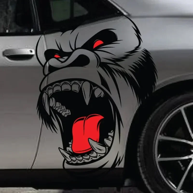 Streetwear Brand Stickers - Gorilla King Kong ออกแบบสติ๊กเกอร์รถ SUV ขนาดใหญ่ด้านข้าง