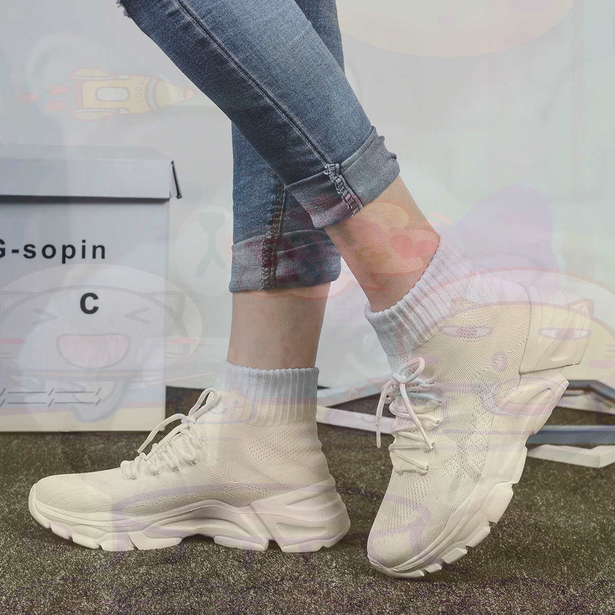 Streetwear Brand Ideas - เพิ่มความสูงฤดูร้อนบาสเกตบอลบาสเกตบอลผู้หญิงกีฬารองเท้ารองเท้าผ้าใบใหม่ผู้หญิงยี่ห้อกรีฑาออกกําลังกายที่ไม่ซ้ํากัน