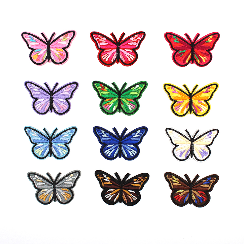 12Pcsเหล็กบนแพทช์ผีเสื้อปักสติ - Streetwear Brand Stickers บทวิจารณ์และราคา