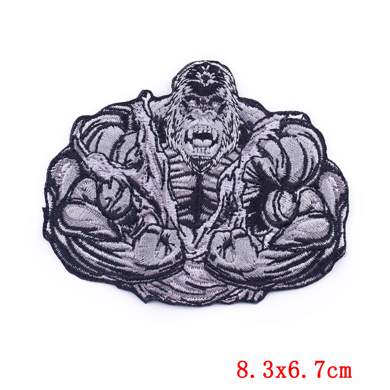 กีฬาฟิตเนส Applique Patch สัตว - Streetwear Brand Stickers บทวิจารณ์และราคา