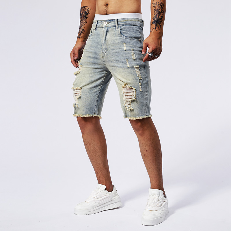 2025 ฤดูร้อนใหม่ผู้ชาย Ripped  - Streetwear Brand New บทวิจารณ์และราคา