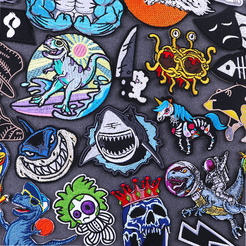 PUNK สัตว์ Shark DIY Fusible แ - Streetwear Brand Stickers บทวิจารณ์และราคา