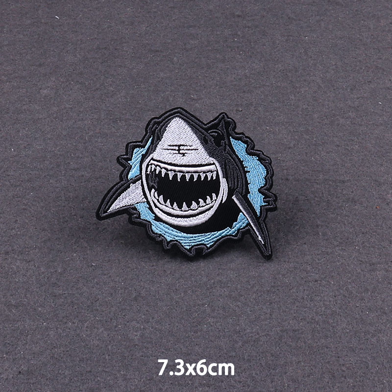 PUNK สัตว์ Shark DIY Fusible แ - Streetwear Brand Stickers บทวิจารณ์และราคา