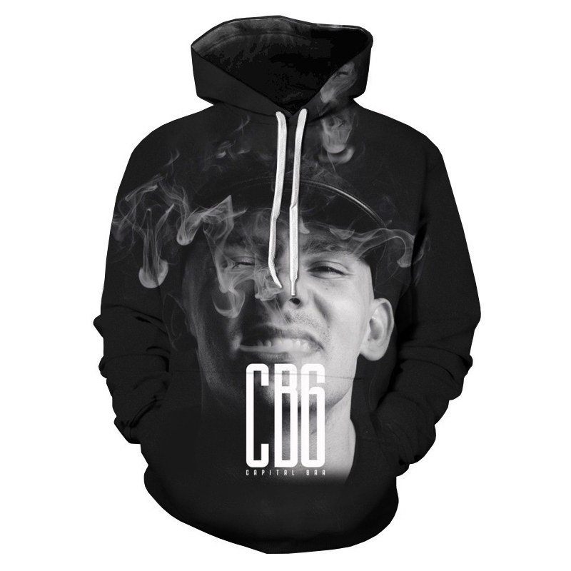เสื้อมีฮู้ดพิมพ์ลาย CB6แร็ปเปอ - Streetwear Brand Tracksuit บทวิจารณ์และราคา