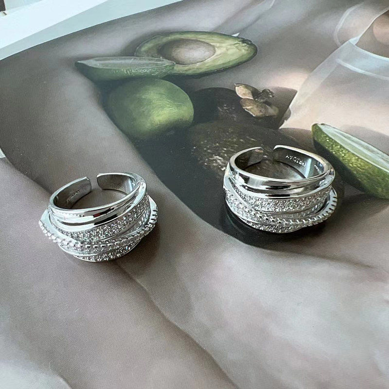 แหวนเงินประดับเพชรเทียมสีเงินแ - Chrome Hearts Ring บทวิจารณ์และราคา